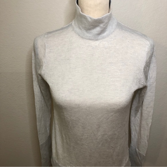 Zara Knit Lightweight Mock Neck Long Sleeve Sweater Size Small - Picture 2 of 6